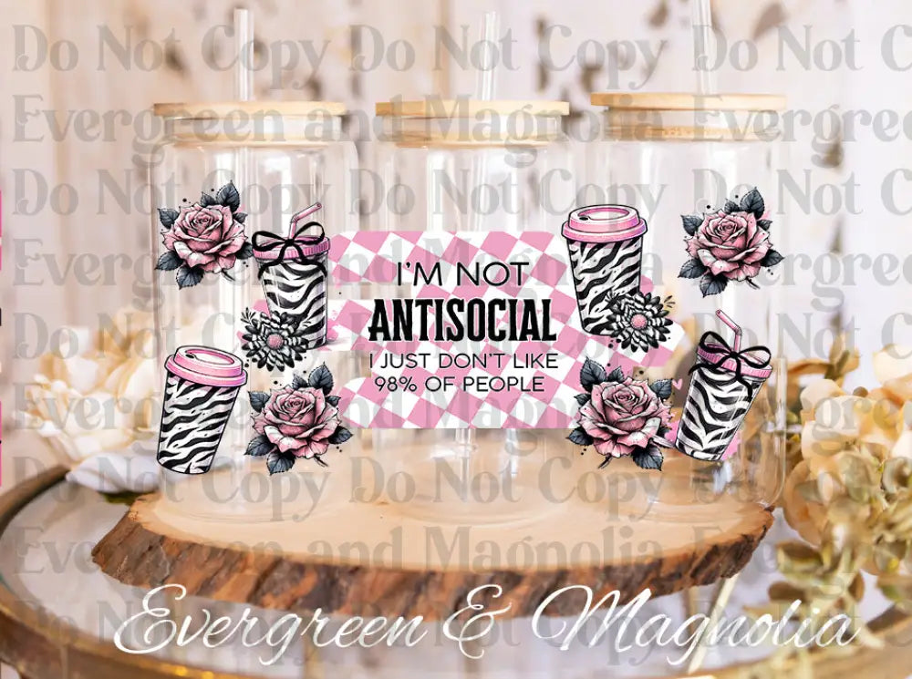 Antisocial Pink Zebra print