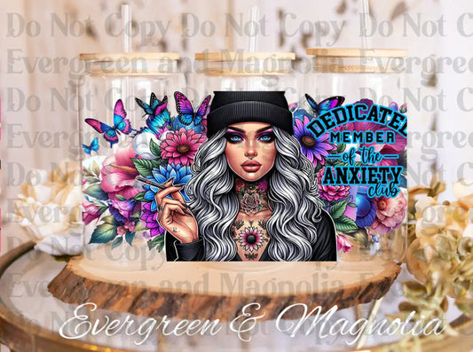 Anxiety Girly UV DTF print