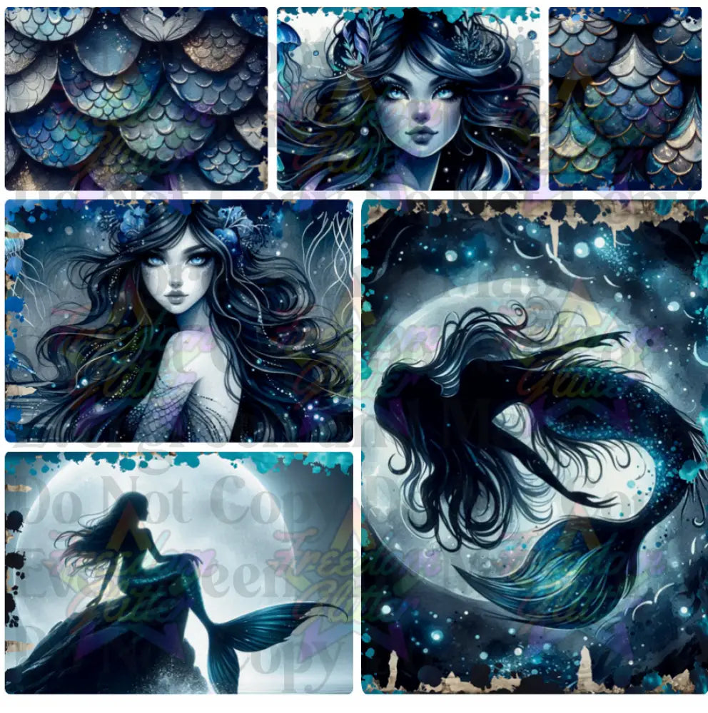 Mixed Image Sheet - Dark Mermaid Princess (Printed Vinyl)