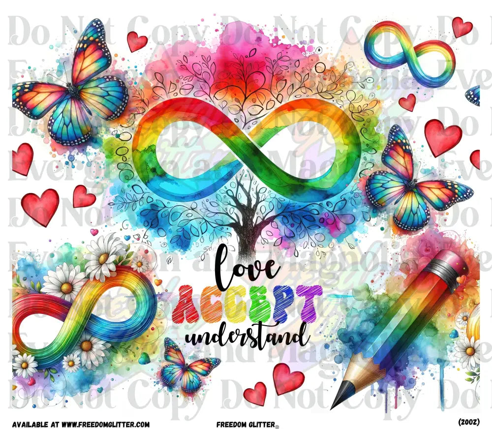 Autism - Love Accept Understand Wrap (Printed Vinyl)