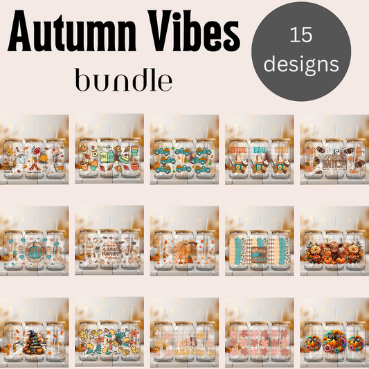 Autumn Vibes 16oz UvDTF Wrap Bundle