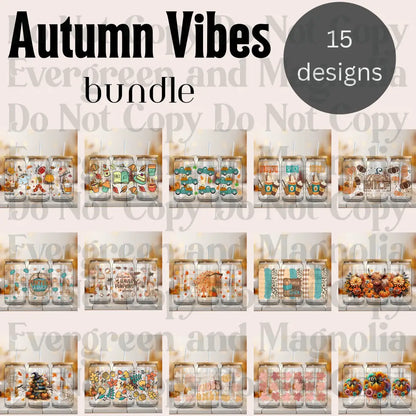 Autumn Vibes 16oz UvDTF Wrap Bundle