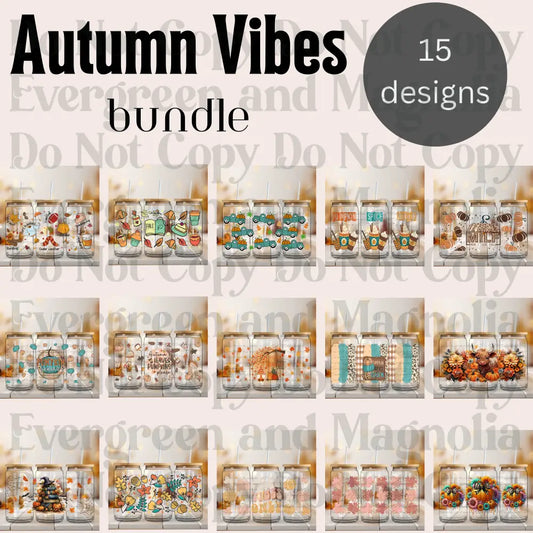 Autumn Vibes 16oz UvDTF Wrap Bundle