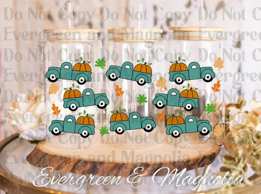 Autumn vibes Bundle 13 teal fall trucks