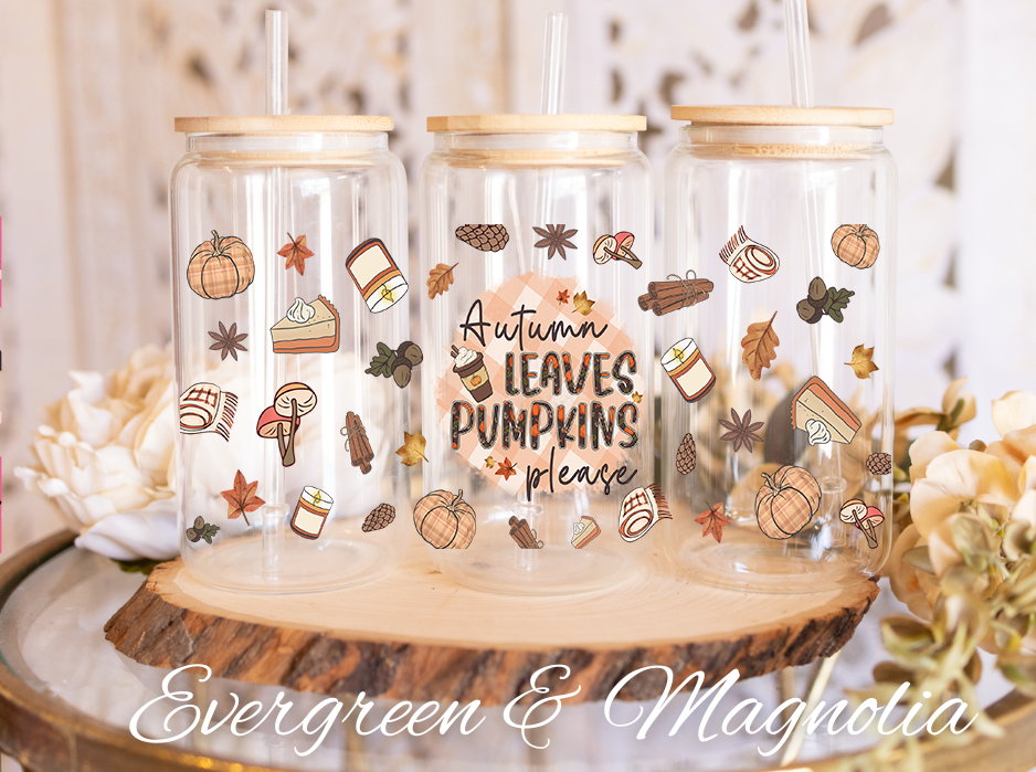 Autumn vibes Bundle 9 autumn leaves pumpkins please