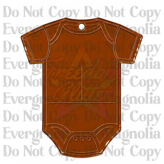 Baby Onesie Acrylic Ornament Blank – 4"