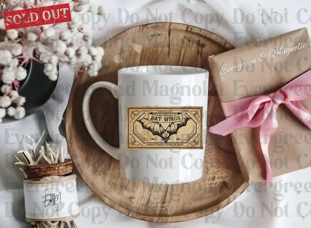 Wizard Potions & Poisons Labels 5 inch / Bat Wings Decal
