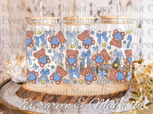 BearsAndBowsCup UV DTF print