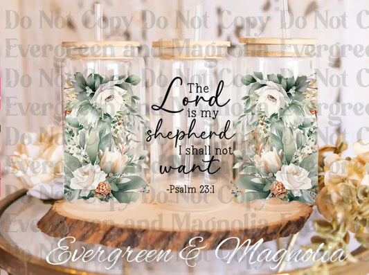 Bible Verse The Lord Is My Shepherd UV DTF print