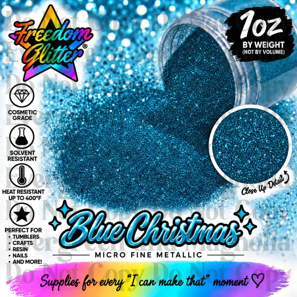 Blue Christmas (Metallic Glitter)