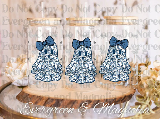 Blue Floral Ghost
