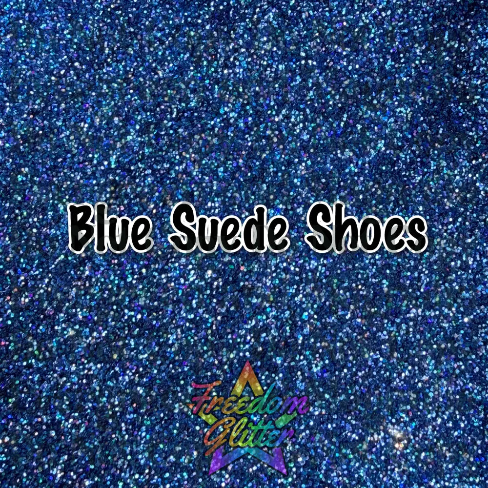 Blue Suede Shoes (Holographic Glitter)