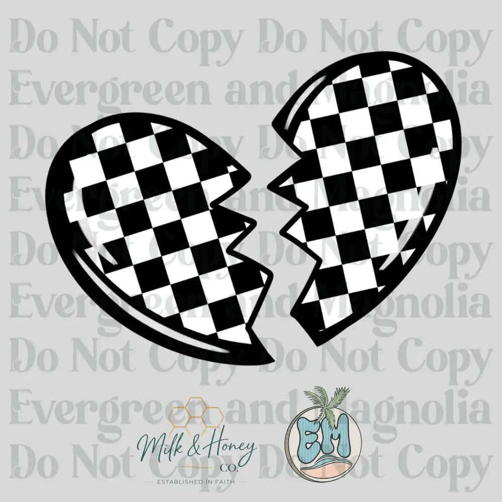 Checkered Broken Heart Collection