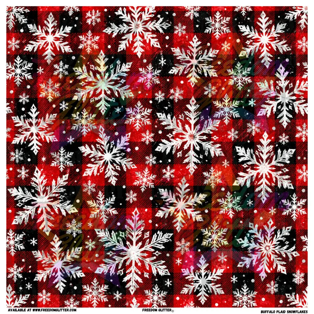 Buffalo Plaid & Snowflakes (Printed Vinyl)