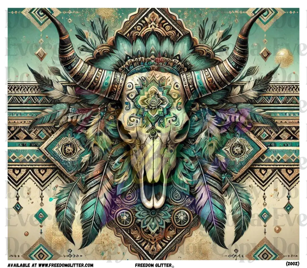 Bull Skull Western 7 Wrap (Printed Vinyl)