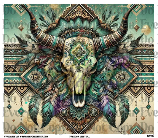 Bull Skull Western 7 Wrap (Printed Vinyl)