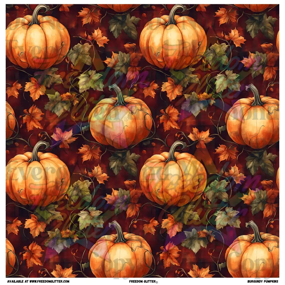 Burgundy Pumpkins (Printed Vinyl)