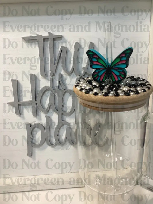 Butterfly Straw Topper 10mm