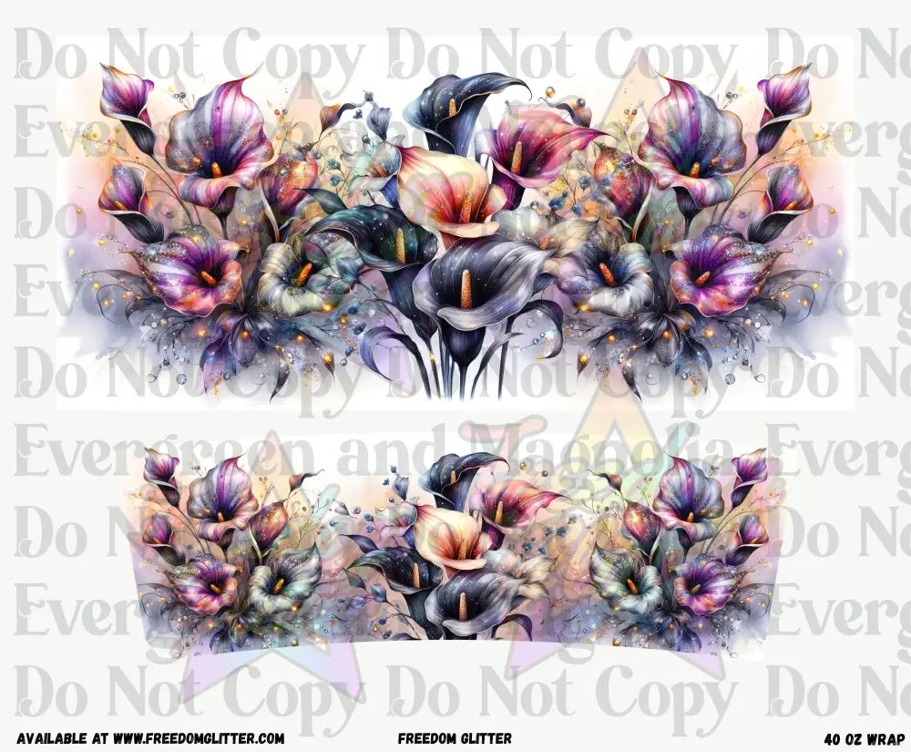 Calla Lilies 40oz Wrap (Printed Vinyl)