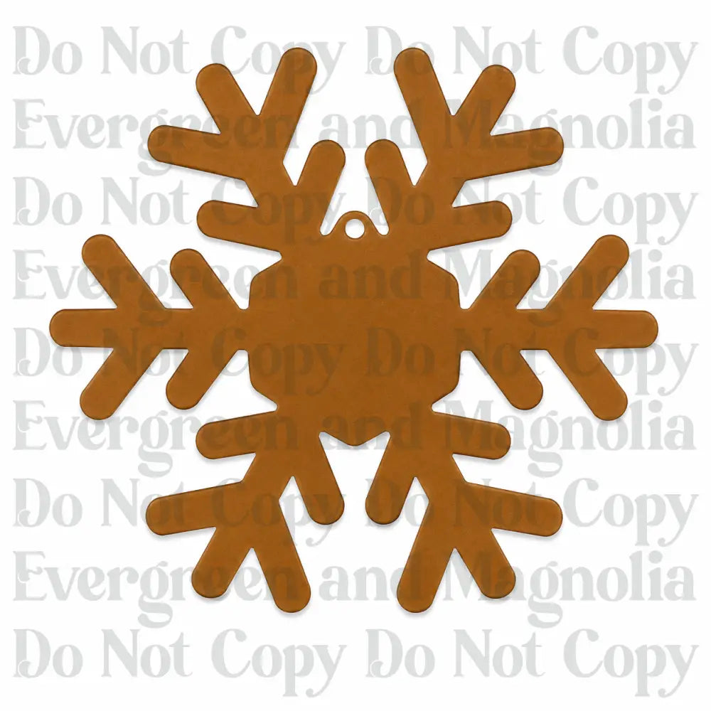 Snowflake 3 Acrylic Ornament Blank – 4"