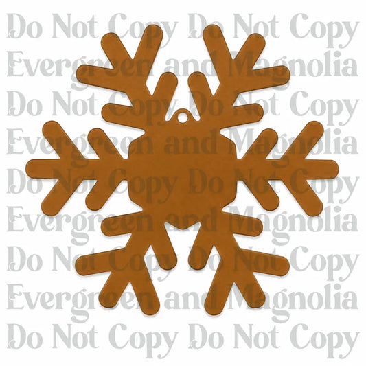 Snowflake 3 Acrylic Ornament Blank – 4"