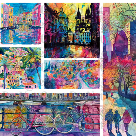 Mixed Image Sheet - City Life 1 (Printed Vinyl)