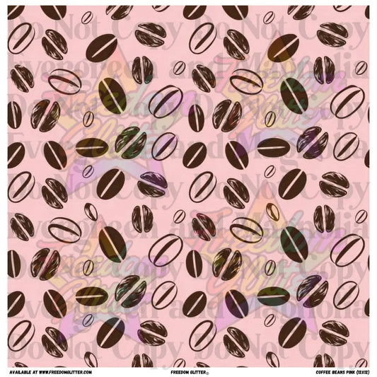 Coffee Beans Pink (Printed Vinyl)