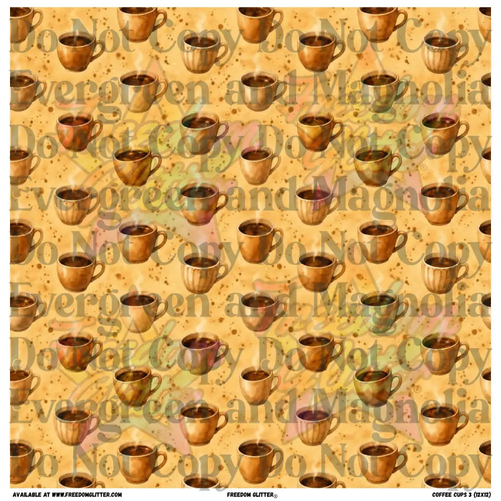 Coffee Cups 3 (Printed Vinyl)
