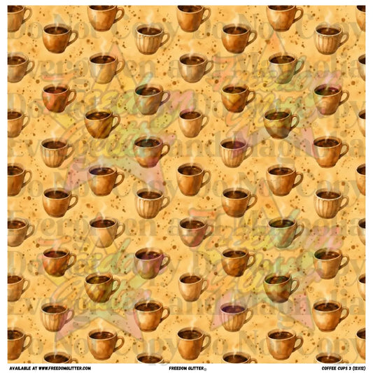 Coffee Cups 3 (Printed Vinyl)