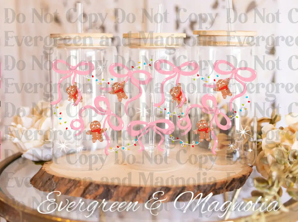 Cookie with Bow and Christmas