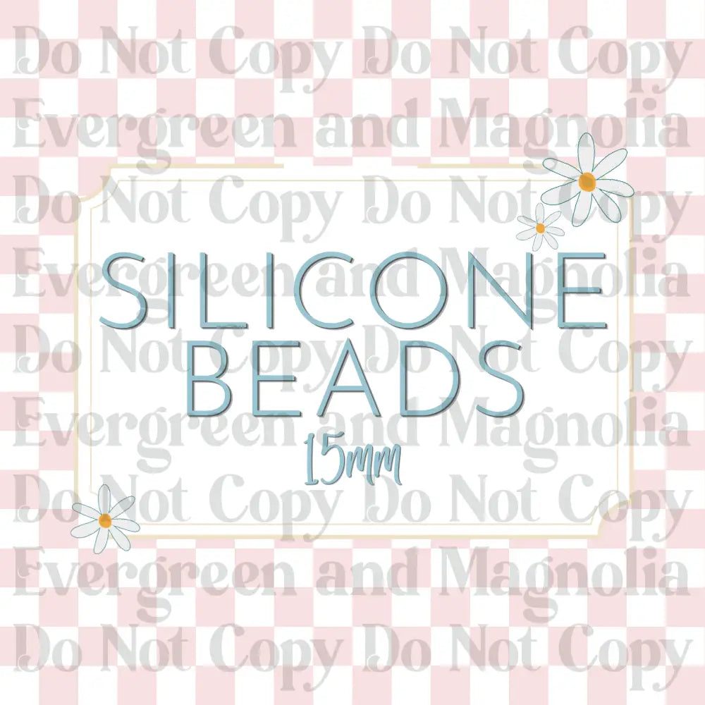15mm Round Silicone Beads