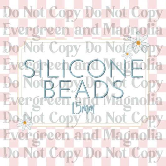 15mm Round Silicone Beads