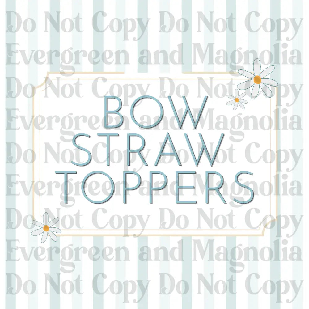 Bow Straw Topper