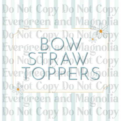 Bow Straw Topper