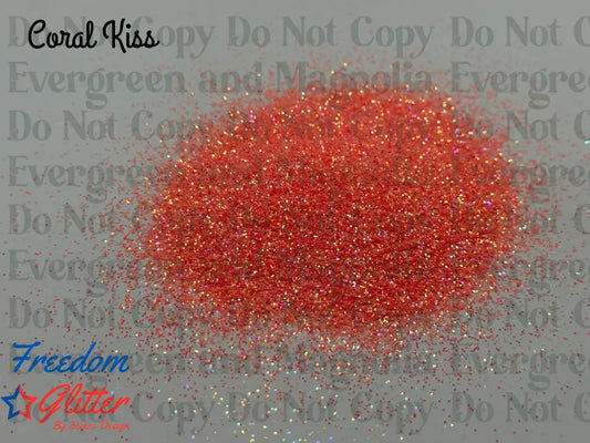 Coral Kiss (Iridescent Glitter)