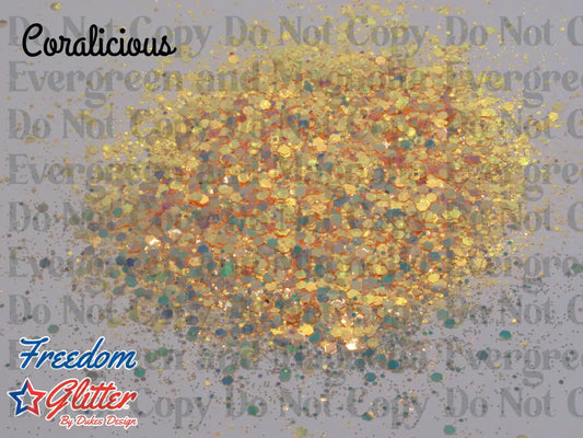 Coralicious (Metallic/Iridescent Glitter)