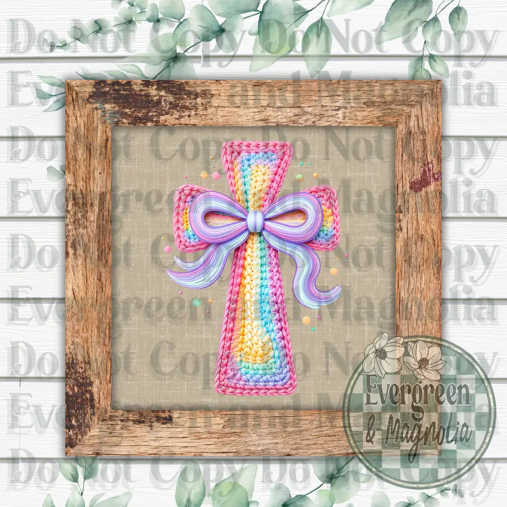 Crochet easter cross