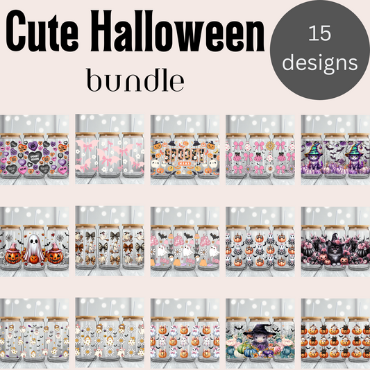 Cute Halloween 16oz UvDTF Wrap Bundle