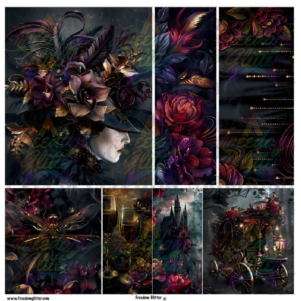 Mixed Image Sheet - Dark 1 (Printed Vinyl)
