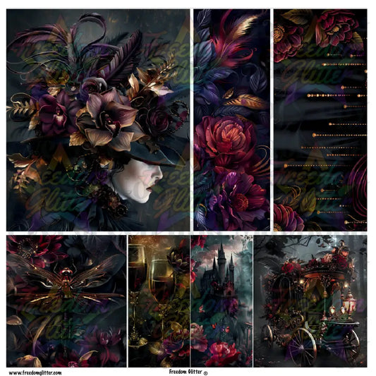 Mixed Image Sheet - Dark 1 (Printed Vinyl)