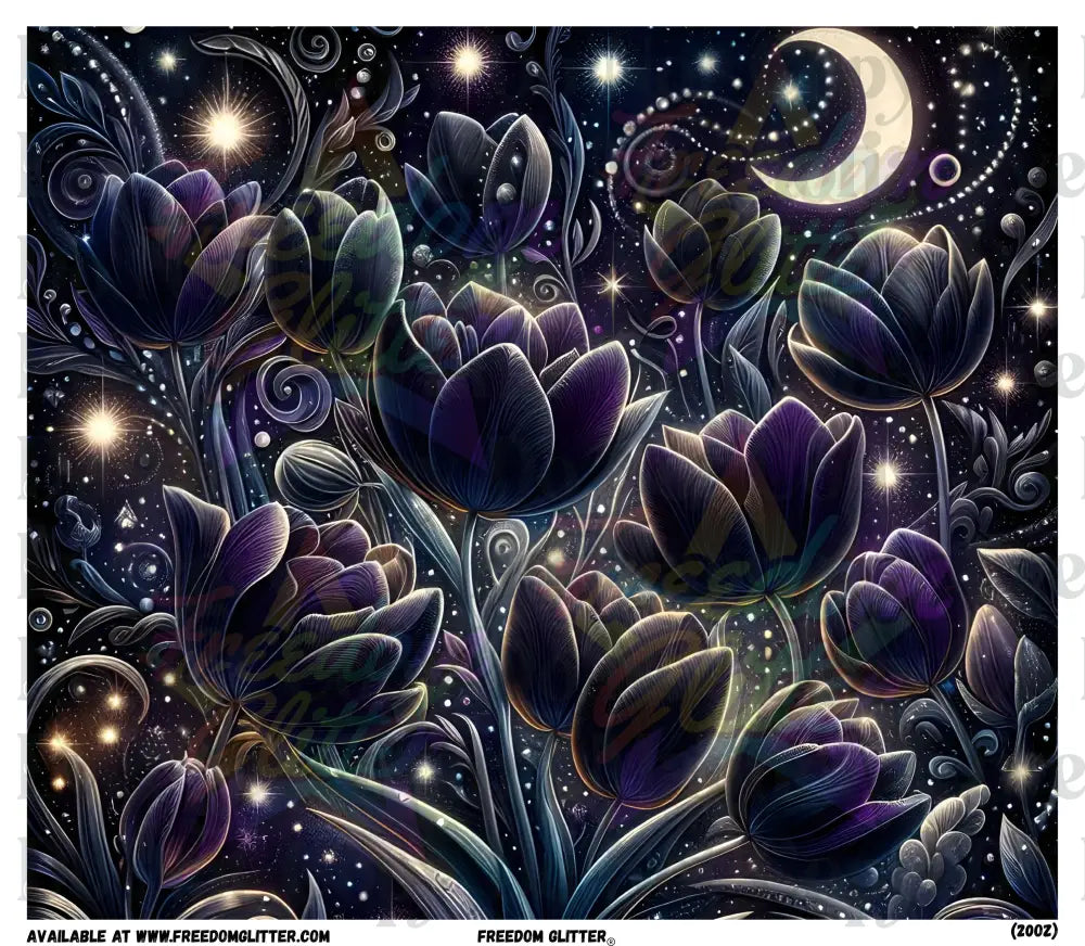 Dark Moon Tulips (Printed Vinyl)