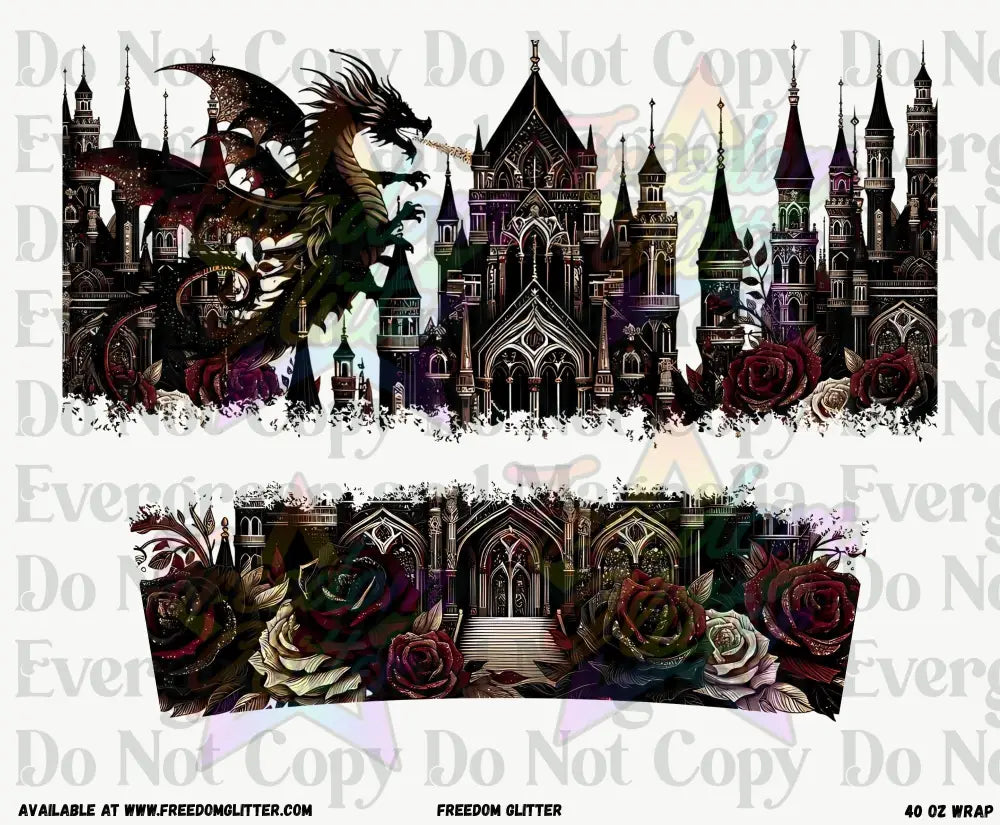 Dragon Castle 40oz Wrap (Printed Vinyl)