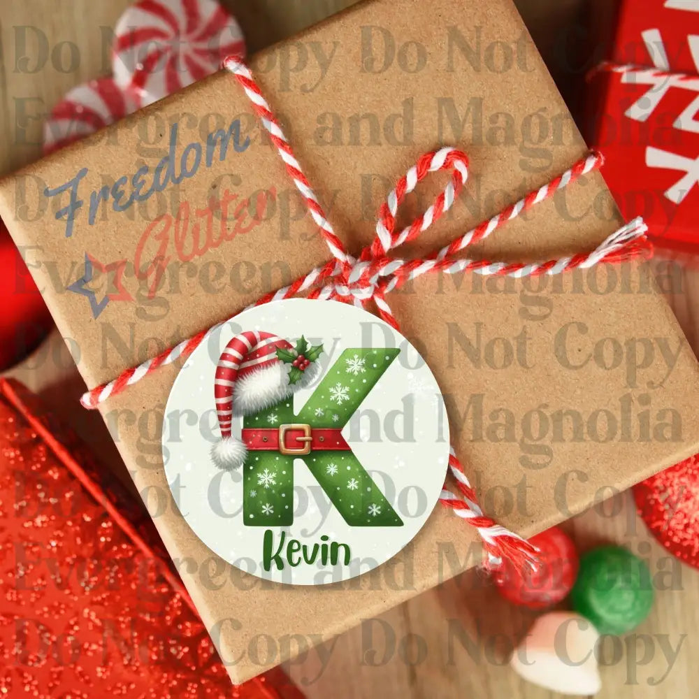 Customized Christmas Gift Tags - Elf