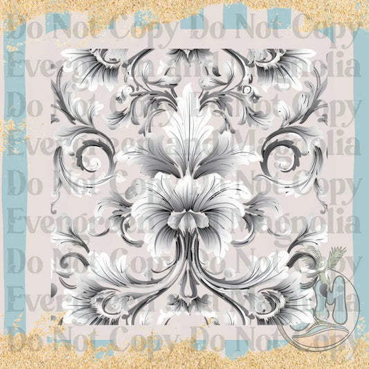 White Floral Filigree