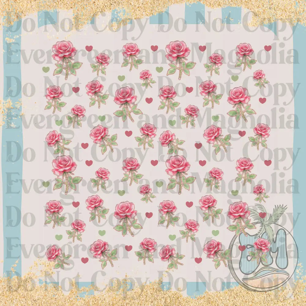 Pink rose floral
