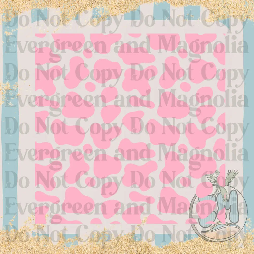 Pink cow print