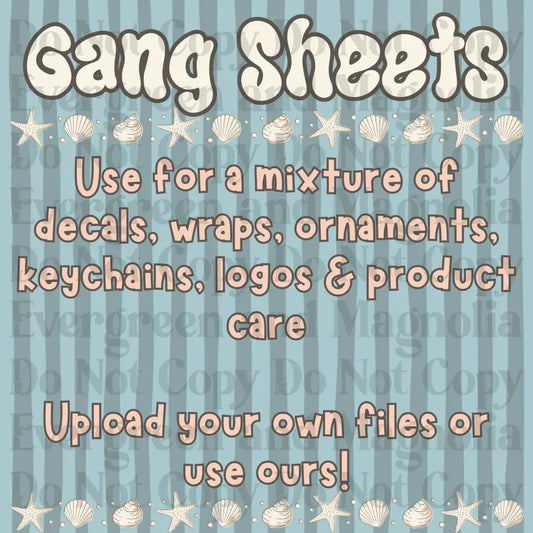 UV DTF Gang Sheets for WRAPS & DECALS (Wholesale)