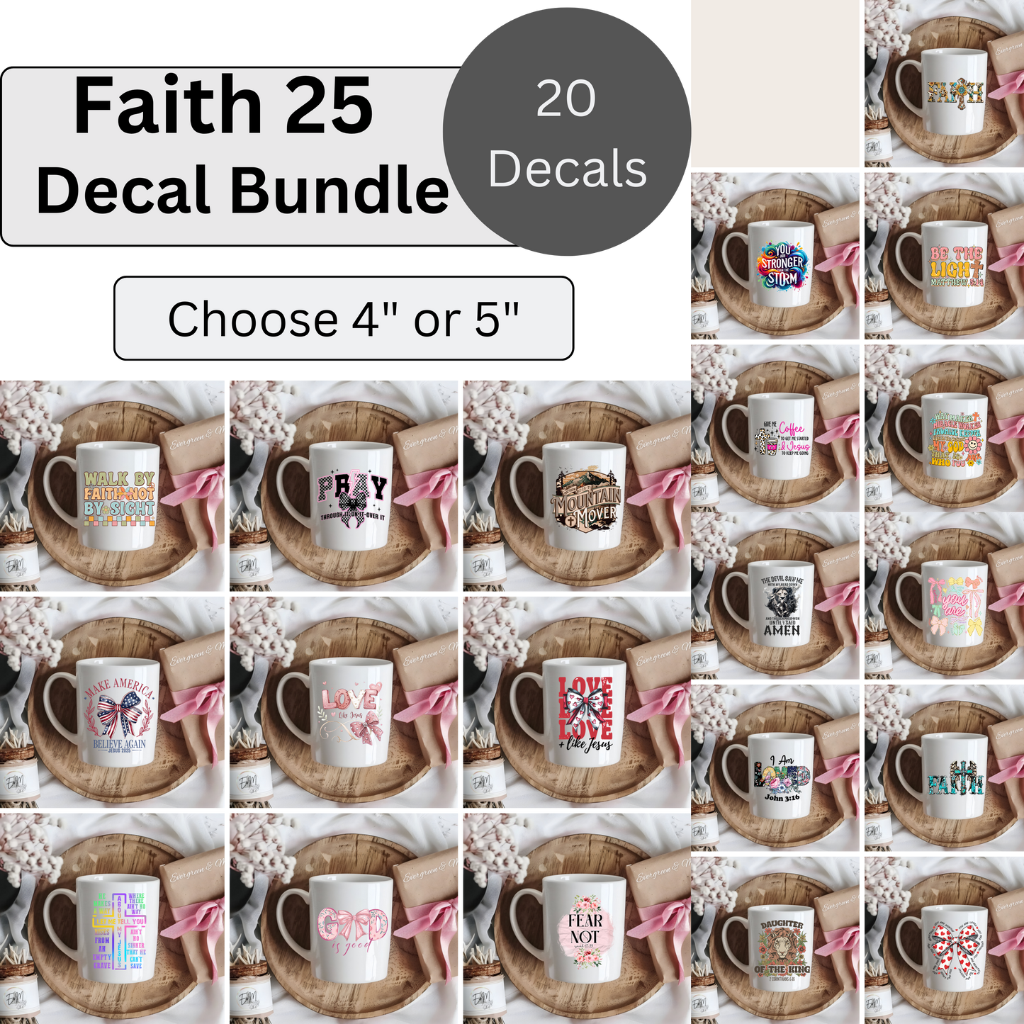 Faith 25 Decal bundle *20 decals included