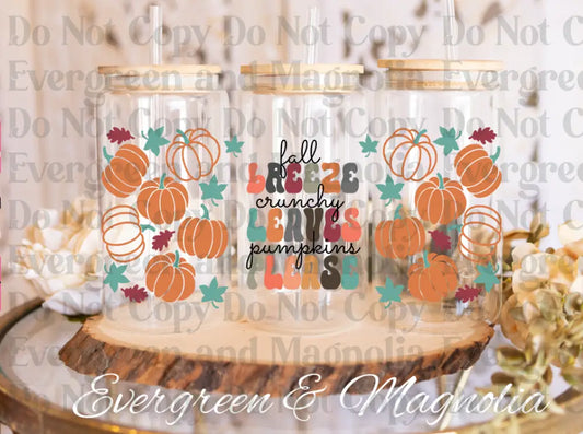 Fall breeze crunchy leaves pumpkin please