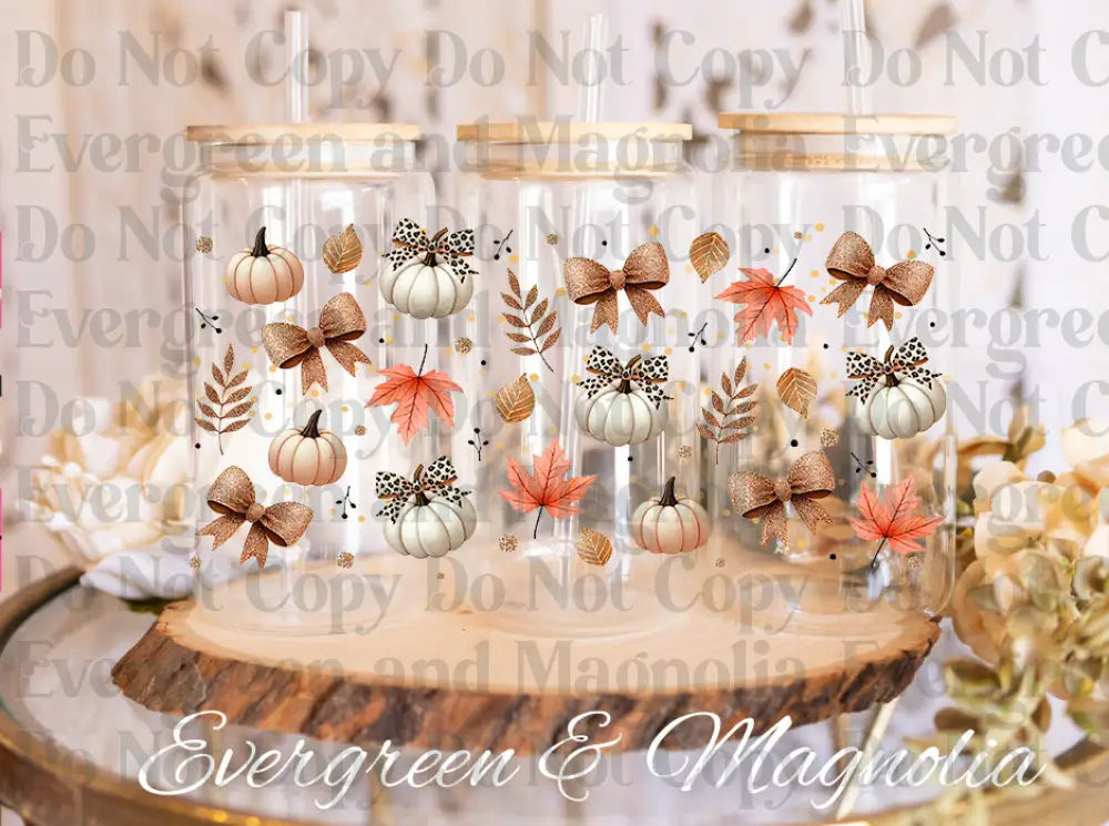 Fall pumpkins & Leaves